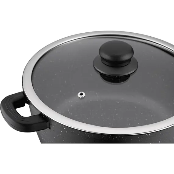 ქვაბი Ardesto Casserole with glass lid Gemini Anzio, 6.4l, aluminium, black, 3 image - TechMall.geქვაბი Ardesto Casserole with glass lid Gemini Anzio, 6.4l, aluminium, black, 3 image - TechMall.ge ,ქვაბი Ardesto Casserole with glass lid Gemini Anzio, 6.4l, aluminium, black, 3 image - TechMall.ge