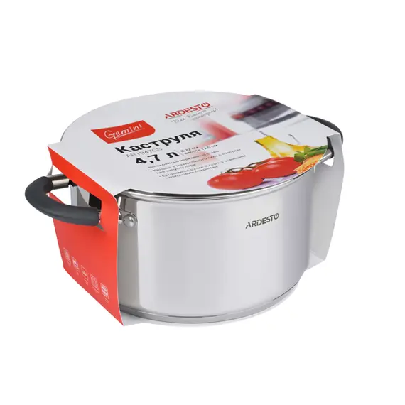 ქვაბი Ardesto AR1947CS Gemini, glass lid, 4.7 l, handles with silicone, 3 image - TechMall.geქვაბი Ardesto AR1947CS Gemini, glass lid, 4.7 l, handles with silicone, 3 image - TechMall.ge ,ქვაბი Ardesto AR1947CS Gemini, glass lid, 4.7 l, handles with silicone, 3 image - TechMall.ge