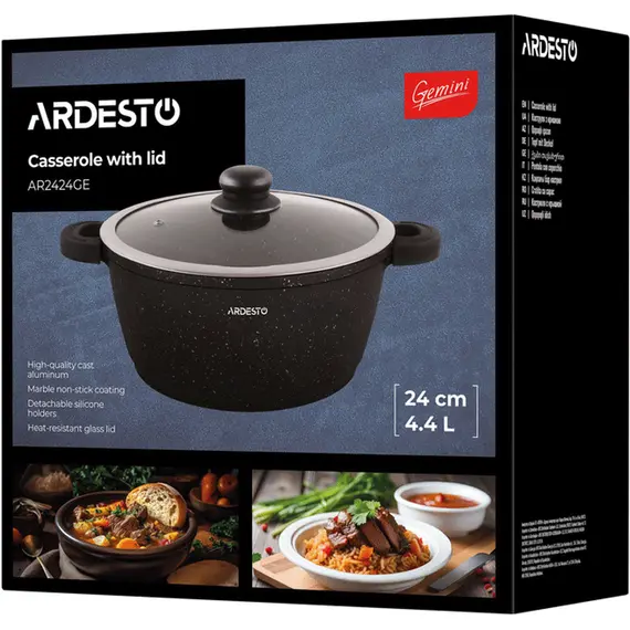 ქვაბი Ardesto Casserole with glass lid Gemini Anzio, 4.4l, aluminium, black, 7 image - TechMall.geქვაბი Ardesto Casserole with glass lid Gemini Anzio, 4.4l, aluminium, black, 7 image - TechMall.ge ,ქვაბი Ardesto Casserole with glass lid Gemini Anzio, 4.4l, aluminium, black, 7 image - TechMall.ge