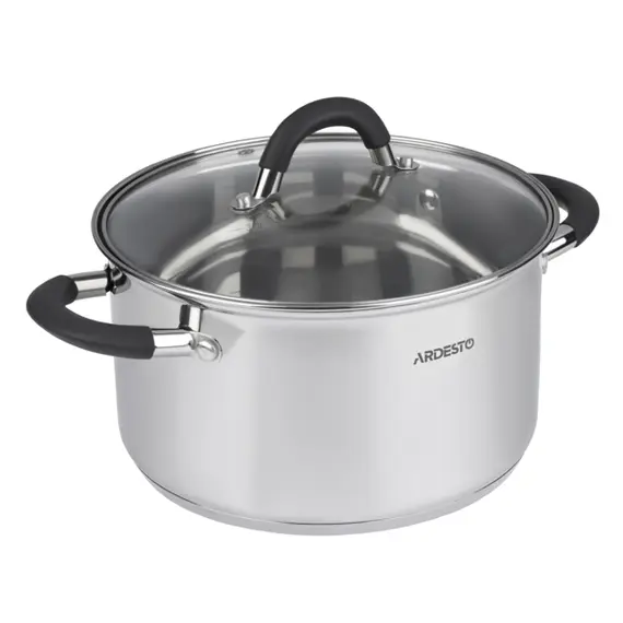 ქვაბი Ardesto AR1947CS Gemini, glass lid, 4.7 l, handles with silicone - TechMall.geქვაბი Ardesto AR1947CS Gemini, glass lid, 4.7 l, handles with silicone - TechMall.ge ,ქვაბი Ardesto AR1947CS Gemini, glass lid, 4.7 l, handles with silicone - TechMall.ge