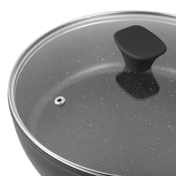 Ardesto Deep Fry pan with lid Gemini Livorno, 28cm, aluminium, black, 6 image - TechMall.geArdesto Deep Fry pan with lid Gemini Livorno, 28cm, aluminium, black, 6 image - TechMall.ge ,Ardesto Deep Fry pan with lid Gemini Livorno, 28cm, aluminium, black, 6 image - TechMall.ge