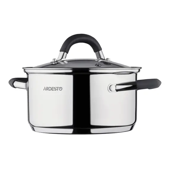 ქვაბი Ardesto Casserole with glass lid Gemini Salerno, 1.2l, stainless steel, silicone, 2 image - TechMall.geქვაბი Ardesto Casserole with glass lid Gemini Salerno, 1.2l, stainless steel, silicone, 2 image - TechMall.ge ,ქვაბი Ardesto Casserole with glass lid Gemini Salerno, 1.2l, stainless steel, silicone, 2 image - TechMall.ge