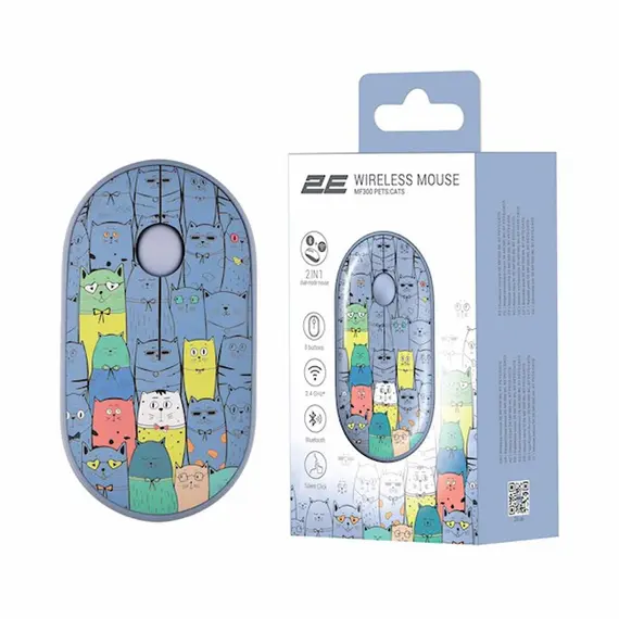 მაუსი 2E MF300 PETS CATS Silent WL BT, Blue, 5 image - TechMall.geმაუსი 2E MF300 PETS CATS Silent WL BT, Blue, 5 image - TechMall.ge ,მაუსი 2E MF300 PETS CATS Silent WL BT, Blue, 5 image - TechMall.ge