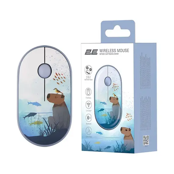 მაუსი 2E Mouse MF300 CAPYBARA SWIM Silent WL BT, Blue, 5 image - TechMall.geმაუსი 2E Mouse MF300 CAPYBARA SWIM Silent WL BT, Blue, 5 image - TechMall.ge ,მაუსი 2E Mouse MF300 CAPYBARA SWIM Silent WL BT, Blue, 5 image - TechMall.ge