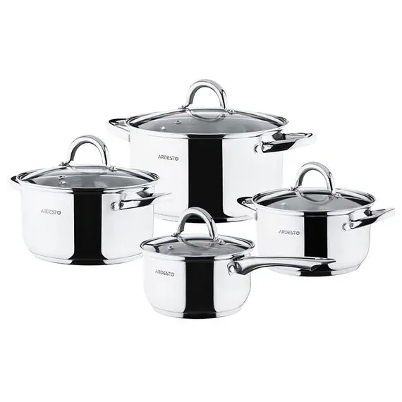 ქვაბების ნაკრები Ardesto Gemini Gourmet, 8 pcs, stainless steel - TechMall.geქვაბების ნაკრები Ardesto Gemini Gourmet, 8 pcs, stainless steel - TechMall.ge ,ქვაბების ნაკრები Ardesto Gemini Gourmet, 8 pcs, stainless steel - TechMall.ge
