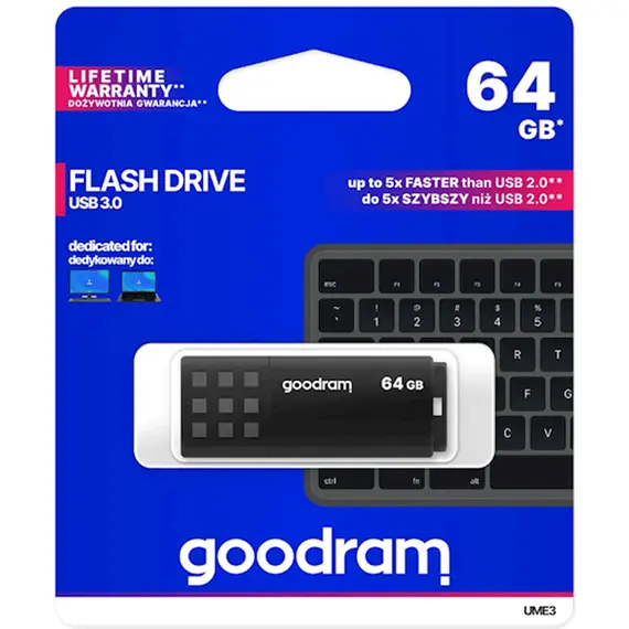 ფლეშ მეხსიერება Flash Goodram 64GB UME3 BLACK USB 3.2 Gen 1, 3 image - TechMall.geფლეშ მეხსიერება Flash Goodram 64GB UME3 BLACK USB 3.2 Gen 1, 3 image - TechMall.ge ,ფლეშ მეხსიერება Flash Goodram 64GB UME3 BLACK USB 3.2 Gen 1, 3 image - TechMall.ge