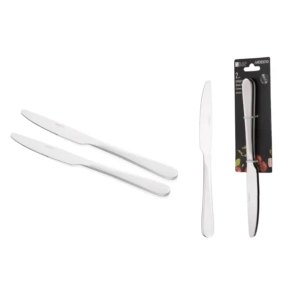 Ardesto Table knives set Black Mars Zenith, 2pcs, stainless steel, 2 image - TechMall.geArdesto Table knives set Black Mars Zenith, 2pcs, stainless steel, 2 image - TechMall.ge ,Ardesto Table knives set Black Mars Zenith, 2pcs, stainless steel, 2 image - TechMall.ge