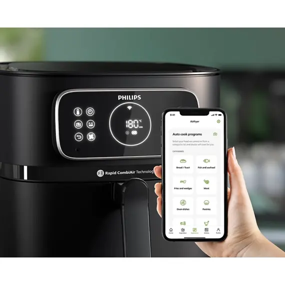 აეროგრილი Philips HD9875/90, 2200W, 8.3L, Air Fryer, Black, 6 image - TechMall.geაეროგრილი Philips HD9875/90, 2200W, 8.3L, Air Fryer, Black, 6 image - TechMall.ge ,აეროგრილი Philips HD9875/90, 2200W, 8.3L, Air Fryer, Black, 6 image - TechMall.ge