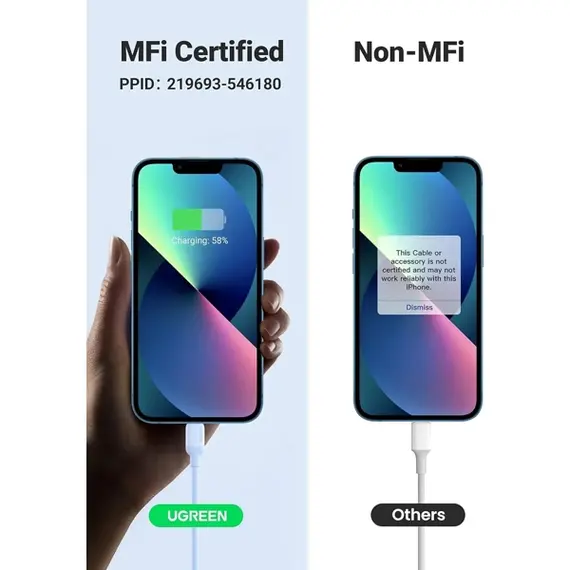 USB კაბელი UGREEN US387 (20313), MFi, USB-C To Lightning, 1m, Navy blue, 2 image - TechMall.geUSB კაბელი UGREEN US387 (20313), MFi, USB-C To Lightning, 1m, Navy blue, 2 image - TechMall.ge ,USB კაბელი UGREEN US387 (20313), MFi, USB-C To Lightning, 1m, Navy blue, 2 image - TechMall.ge