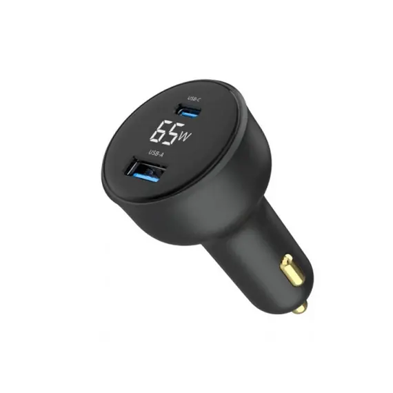მანქანის დამტენი Gembird TA-UC-AC2PD65LCD-CAR-01 2-port USB Car Fast Charger USB-C PD LCD 65W Black, 5 image - TechMall.geმანქანის დამტენი Gembird TA-UC-AC2PD65LCD-CAR-01 2-port USB Car Fast Charger USB-C PD LCD 65W Black, 5 image - TechMall.ge ,მანქანის დამტენი Gembird TA-UC-AC2PD65LCD-CAR-01 2-port USB Car Fast Charger USB-C PD LCD 65W Black, 5 image - TechMall.ge