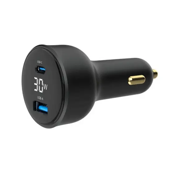 მანქანის დამტენი Gembird TA-UC-AC2PD30LCD-CAR-01 2-port USB CarFast Charger USB-C PD LCD 30W Black, 5 image - TechMall.geმანქანის დამტენი Gembird TA-UC-AC2PD30LCD-CAR-01 2-port USB CarFast Charger USB-C PD LCD 30W Black, 5 image - TechMall.ge ,მანქანის დამტენი Gembird TA-UC-AC2PD30LCD-CAR-01 2-port USB CarFast Charger USB-C PD LCD 30W Black, 5 image - TechMall.ge