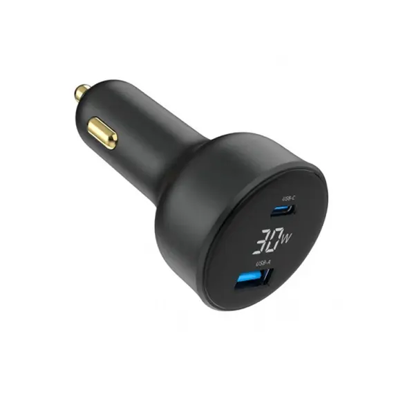 მანქანის დამტენი Gembird TA-UC-AC2PD30LCD-CAR-01 2-port USB CarFast Charger USB-C PD LCD 30W Black, 2 image - TechMall.geმანქანის დამტენი Gembird TA-UC-AC2PD30LCD-CAR-01 2-port USB CarFast Charger USB-C PD LCD 30W Black, 2 image - TechMall.ge ,მანქანის დამტენი Gembird TA-UC-AC2PD30LCD-CAR-01 2-port USB CarFast Charger USB-C PD LCD 30W Black, 2 image - TechMall.ge