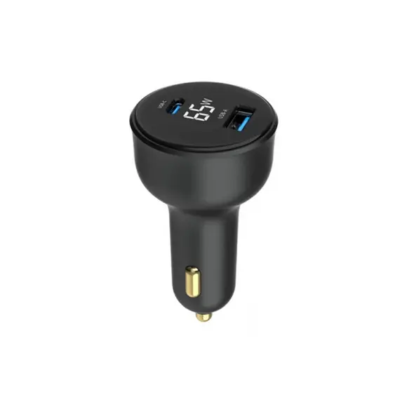 მანქანის დამტენი Gembird TA-UC-AC2PD65LCD-CAR-01 2-port USB Car Fast Charger USB-C PD LCD 65W Black, 2 image - TechMall.geმანქანის დამტენი Gembird TA-UC-AC2PD65LCD-CAR-01 2-port USB Car Fast Charger USB-C PD LCD 65W Black, 2 image - TechMall.ge ,მანქანის დამტენი Gembird TA-UC-AC2PD65LCD-CAR-01 2-port USB Car Fast Charger USB-C PD LCD 65W Black, 2 image - TechMall.ge
