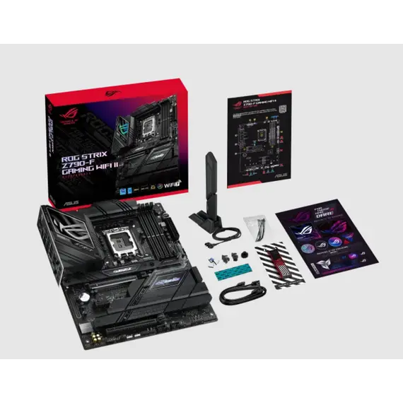 დედა დაფა ASUS ROG STRIX Z790-F GAMING WIFI II s1700 Z790 4xDDR5 M.2 HDMI USB Type-C Wi-Fi BT ATX, 2 image - TechMall.geდედა დაფა ASUS ROG STRIX Z790-F GAMING WIFI II s1700 Z790 4xDDR5 M.2 HDMI USB Type-C Wi-Fi BT ATX, 2 image - TechMall.ge ,დედა დაფა ASUS ROG STRIX Z790-F GAMING WIFI II s1700 Z790 4xDDR5 M.2 HDMI USB Type-C Wi-Fi BT ATX, 2 image - TechMall.ge