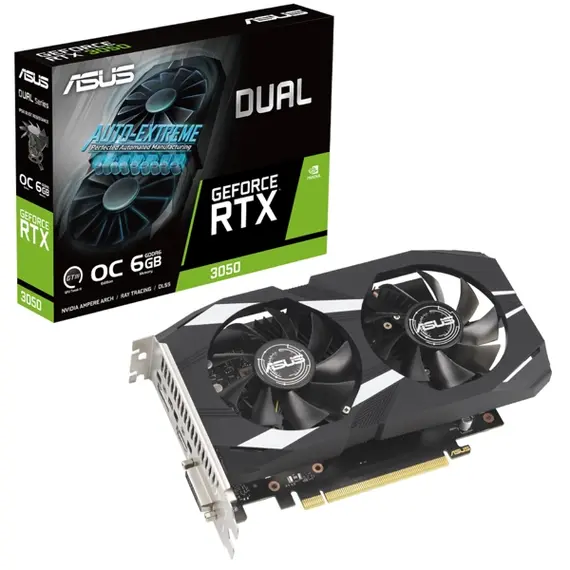 ვიდეო დაფა Asus 90YV0K60-M0NA00, Gaming GeForce RTX3050OC Dual, 6GB, 96Bit, DVI-D, HDMI, DP, Black - TechMall.geვიდეო დაფა Asus 90YV0K60-M0NA00, Gaming GeForce RTX3050OC Dual, 6GB, 96Bit, DVI-D, HDMI, DP, Black - TechMall.ge ,ვიდეო დაფა Asus 90YV0K60-M0NA00, Gaming GeForce RTX3050OC Dual, 6GB, 96Bit, DVI-D, HDMI, DP, Black - TechMall.ge