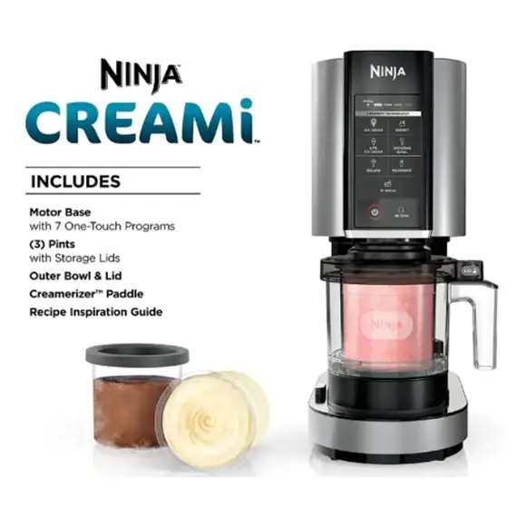 ნაყინის აპარატი Ninja NC300EU CREAMi, 800W, 437Ml, Ice Cream Maker, Silver, 2 image - TechMall.geნაყინის აპარატი Ninja NC300EU CREAMi, 800W, 437Ml, Ice Cream Maker, Silver, 2 image - TechMall.ge ,ნაყინის აპარატი Ninja NC300EU CREAMi, 800W, 437Ml, Ice Cream Maker, Silver, 2 image - TechMall.ge