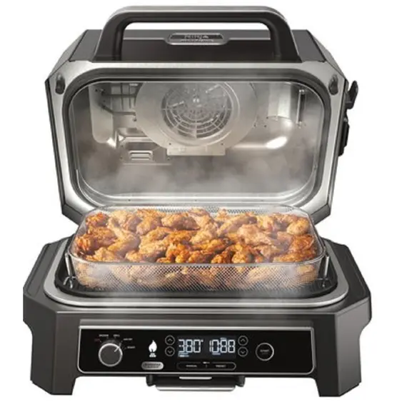 გრილი Ninja OG850EU Woodfire Pro XL, 1700W, Outdoor Grill, Black/Silver, 2 image - TechMall.geგრილი Ninja OG850EU Woodfire Pro XL, 1700W, Outdoor Grill, Black/Silver, 2 image - TechMall.ge ,გრილი Ninja OG850EU Woodfire Pro XL, 1700W, Outdoor Grill, Black/Silver, 2 image - TechMall.ge