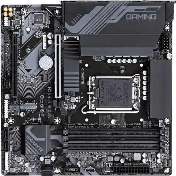 დედა დაფა GIGABYTE B760M GAMING X AX s1700 B760 4xDDR5 M.2 HDMI DP Wi-Fi BT mATX, 2 image - TechMall.geდედა დაფა GIGABYTE B760M GAMING X AX s1700 B760 4xDDR5 M.2 HDMI DP Wi-Fi BT mATX, 2 image - TechMall.ge ,დედა დაფა GIGABYTE B760M GAMING X AX s1700 B760 4xDDR5 M.2 HDMI DP Wi-Fi BT mATX, 2 image - TechMall.ge