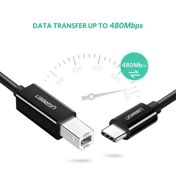 პრინტერის კაბელი UGREEN US241 (50446), USB-C Male To USB-B 2.0 Male, Printer Cable, 2M, Black, 4 image - TechMall.geპრინტერის კაბელი UGREEN US241 (50446), USB-C Male To USB-B 2.0 Male, Printer Cable, 2M, Black, 4 image - TechMall.ge ,პრინტერის კაბელი UGREEN US241 (50446), USB-C Male To USB-B 2.0 Male, Printer Cable, 2M, Black, 4 image - TechMall.ge