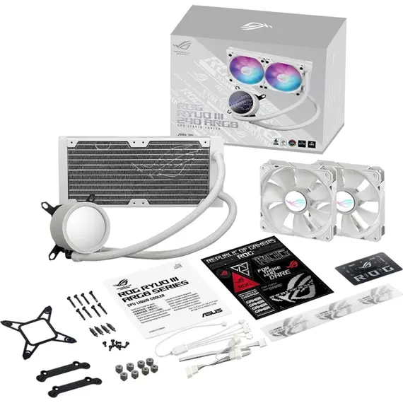 თხევადი გაგრილება ASUS LCS ROG RYUO III 240 ARGB WHT Intel: LGA 115x, 1700, 1200;AMD: AM4, AM5, Anime Matrix LED, ARGB, White, 3 image - TechMall.geთხევადი გაგრილება ASUS LCS ROG RYUO III 240 ARGB WHT Intel: LGA 115x, 1700, 1200;AMD: AM4, AM5, Anime Matrix LED, ARGB, White, 3 image - TechMall.ge ,თხევადი გაგრილება ASUS LCS ROG RYUO III 240 ARGB WHT Intel: LGA 115x, 1700, 1200;AMD: AM4, AM5, Anime Matrix LED, ARGB, White, 3 image - TechMall.ge