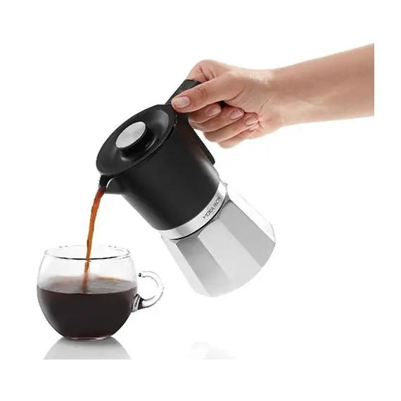 ყავის აპარატი Arzum OK0027 Moka, 1350W, Coffee Machine, Silver/Black, 3 image - TechMall.geყავის აპარატი Arzum OK0027 Moka, 1350W, Coffee Machine, Silver/Black, 3 image - TechMall.ge ,ყავის აპარატი Arzum OK0027 Moka, 1350W, Coffee Machine, Silver/Black, 3 image - TechMall.ge
