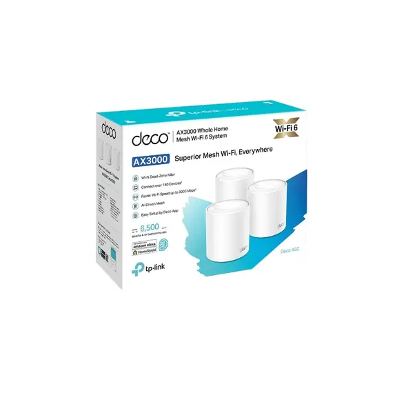 Wi-Fi როუტერი TP-link Deco X50 (3-pack) AX3000 Whole Home Mesh WiFi 6 System, 3 image - TechMall.geWi-Fi როუტერი TP-link Deco X50 (3-pack) AX3000 Whole Home Mesh WiFi 6 System, 3 image - TechMall.ge ,Wi-Fi როუტერი TP-link Deco X50 (3-pack) AX3000 Whole Home Mesh WiFi 6 System, 3 image - TechMall.ge
