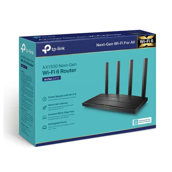 Wi-Fi როუტერი TP-Link AX1500 Gigabit Wi-Fi 6 Router Black, 4 image - TechMall.geWi-Fi როუტერი TP-Link AX1500 Gigabit Wi-Fi 6 Router Black, 4 image - TechMall.ge ,Wi-Fi როუტერი TP-Link AX1500 Gigabit Wi-Fi 6 Router Black, 4 image - TechMall.ge