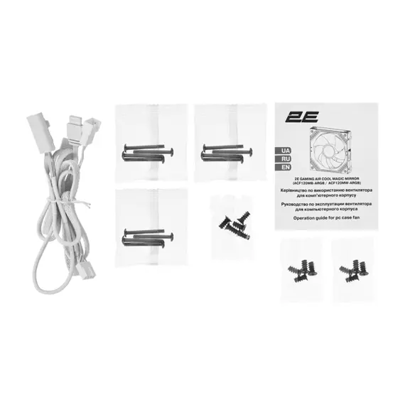 ქულერი 2E 2E-ACF120MW-ARGB, ARGB, 120mm, 2000Rpm, Cooler, White, 4 image - TechMall.geქულერი 2E 2E-ACF120MW-ARGB, ARGB, 120mm, 2000Rpm, Cooler, White, 4 image - TechMall.ge ,ქულერი 2E 2E-ACF120MW-ARGB, ARGB, 120mm, 2000Rpm, Cooler, White, 4 image - TechMall.ge
