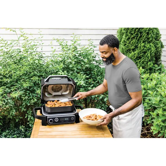 გრილი Ninja OG701EU, 2400W, WoodFire Outdoor Grill, Black/Silver, 5 image - TechMall.geგრილი Ninja OG701EU, 2400W, WoodFire Outdoor Grill, Black/Silver, 5 image - TechMall.ge ,გრილი Ninja OG701EU, 2400W, WoodFire Outdoor Grill, Black/Silver, 5 image - TechMall.ge