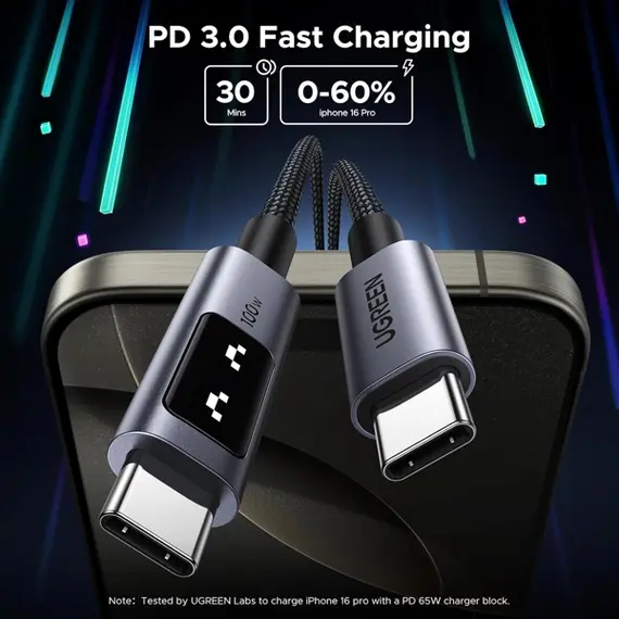 USB კაბელი UGREEN Uno L509 (35512), 100W, Type-C to Type-C, 2M, Black/Grey, 7 image - TechMall.geUSB კაბელი UGREEN Uno L509 (35512), 100W, Type-C to Type-C, 2M, Black/Grey, 7 image - TechMall.ge ,USB კაბელი UGREEN Uno L509 (35512), 100W, Type-C to Type-C, 2M, Black/Grey, 7 image - TechMall.ge