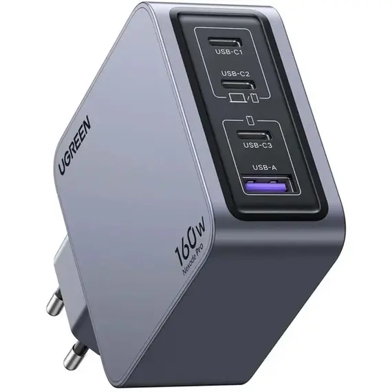 მობილურის დამტენი UGREEN X763 (25877) Nexode Pro, 160W, Type-C, USB, Grey, 3 image - TechMall.geმობილურის დამტენი UGREEN X763 (25877) Nexode Pro, 160W, Type-C, USB, Grey, 3 image - TechMall.ge ,მობილურის დამტენი UGREEN X763 (25877) Nexode Pro, 160W, Type-C, USB, Grey, 3 image - TechMall.ge