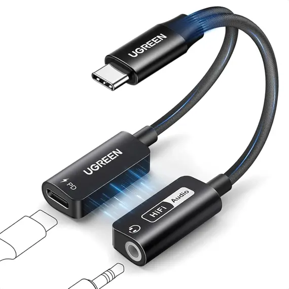 აუდიო ადაპტერი UGREEN CM721 (25837), Type-C to 3.5mm Audio Adapter with Power Delivery, Black - TechMall.geაუდიო ადაპტერი UGREEN CM721 (25837), Type-C to 3.5mm Audio Adapter with Power Delivery, Black - TechMall.ge ,აუდიო ადაპტერი UGREEN CM721 (25837), Type-C to 3.5mm Audio Adapter with Power Delivery, Black - TechMall.ge