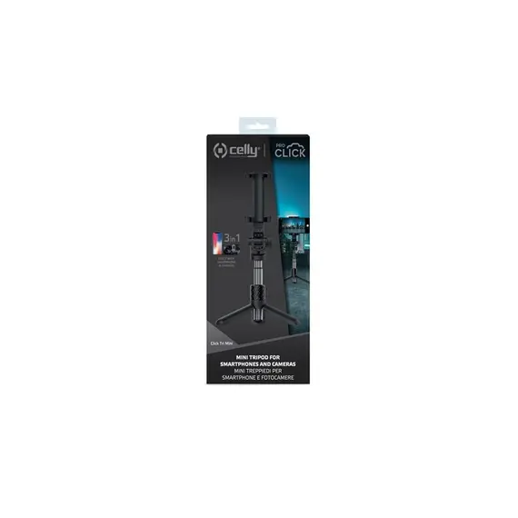 მობილურის სამაგრი Celly Click Pro Universal Tripod Extendable Portable Stand with 360° Rotation, Black, 4 image - TechMall.geმობილურის სამაგრი Celly Click Pro Universal Tripod Extendable Portable Stand with 360° Rotation, Black, 4 image - TechMall.ge ,მობილურის სამაგრი Celly Click Pro Universal Tripod Extendable Portable Stand with 360° Rotation, Black, 4 image - TechMall.ge