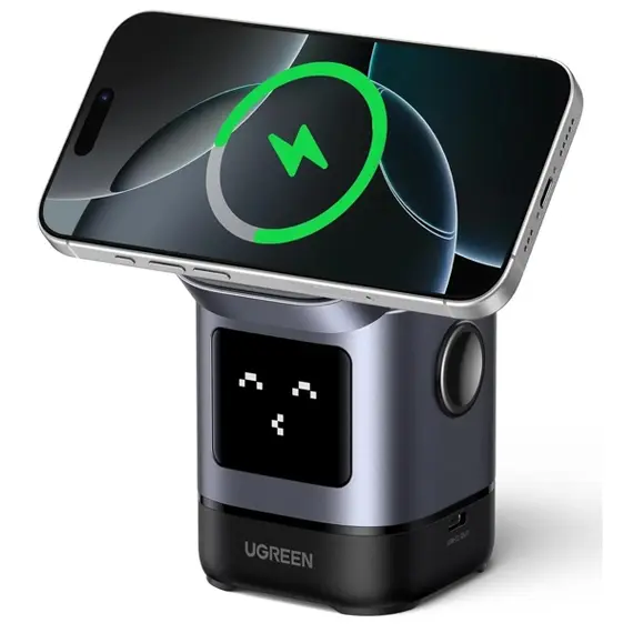 უსადენო დამტენი UGREEN Uno W709 (45775) Qi2, 15W, 2-in-1 Magnetic Wireless Charger, Black/Grey - TechMall.geუსადენო დამტენი UGREEN Uno W709 (45775) Qi2, 15W, 2-in-1 Magnetic Wireless Charger, Black/Grey - TechMall.ge ,უსადენო დამტენი UGREEN Uno W709 (45775) Qi2, 15W, 2-in-1 Magnetic Wireless Charger, Black/Grey - TechMall.ge