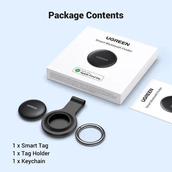 Bluetooth თრექერი UGREEN CM520 (60387), Apple Certified, Smart Bluetooth Finder, Black, 3 image - TechMall.geBluetooth თრექერი UGREEN CM520 (60387), Apple Certified, Smart Bluetooth Finder, Black, 3 image - TechMall.ge ,Bluetooth თრექერი UGREEN CM520 (60387), Apple Certified, Smart Bluetooth Finder, Black, 3 image - TechMall.ge