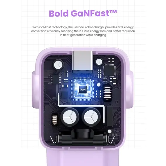 მობილურის დამტენი UGREEN CD361 (35291) Nexode Uno RobotGaN, 65W, USB, USB Type-C, Purple, 5 image - TechMall.geმობილურის დამტენი UGREEN CD361 (35291) Nexode Uno RobotGaN, 65W, USB, USB Type-C, Purple, 5 image - TechMall.ge ,მობილურის დამტენი UGREEN CD361 (35291) Nexode Uno RobotGaN, 65W, USB, USB Type-C, Purple, 5 image - TechMall.ge