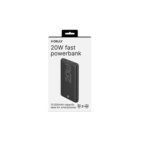 პორტატული დამტენი Celly 20W PD Power Bank (10000mAh) Black, 2 image - TechMall.geპორტატული დამტენი Celly 20W PD Power Bank (10000mAh) Black, 2 image - TechMall.ge ,პორტატული დამტენი Celly 20W PD Power Bank (10000mAh) Black, 2 image - TechMall.ge
