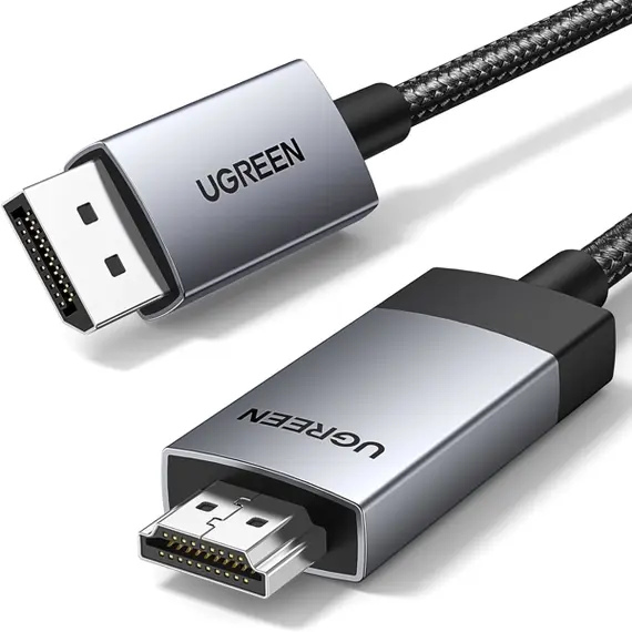 ვიდეო კაბელი UGREEN DP119 (15774), 4K, DisplayPort to HDMI, 2m, Grey/Black - TechMall.geვიდეო კაბელი UGREEN DP119 (15774), 4K, DisplayPort to HDMI, 2m, Grey/Black - TechMall.ge ,ვიდეო კაბელი UGREEN DP119 (15774), 4K, DisplayPort to HDMI, 2m, Grey/Black - TechMall.ge