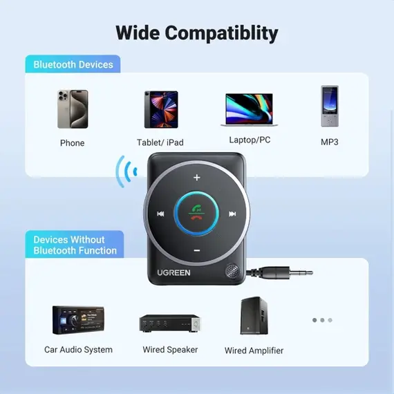 Bluetooth მიმღები UGREEN CM723(35002), Bluetooth 5.4 Aux Car Adapter, Black, 5 image - TechMall.geBluetooth მიმღები UGREEN CM723(35002), Bluetooth 5.4 Aux Car Adapter, Black, 5 image - TechMall.ge ,Bluetooth მიმღები UGREEN CM723(35002), Bluetooth 5.4 Aux Car Adapter, Black, 5 image - TechMall.ge