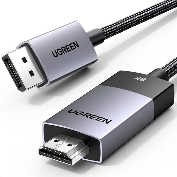 ვიდეო კაბელი UGREEN DP115 (80397), 8K, DisplayPort to HDMI, 2m, Grey - TechMall.geვიდეო კაბელი UGREEN DP115 (80397), 8K, DisplayPort to HDMI, 2m, Grey - TechMall.ge ,ვიდეო კაბელი UGREEN DP115 (80397), 8K, DisplayPort to HDMI, 2m, Grey - TechMall.ge