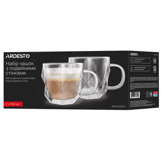 ჭიქების ნაკრები Ardesto AR2645BCH, 450ml, 2pcs, Double Wall Mug Set, Transparent, 3 image - TechMall.geჭიქების ნაკრები Ardesto AR2645BCH, 450ml, 2pcs, Double Wall Mug Set, Transparent, 3 image - TechMall.ge ,ჭიქების ნაკრები Ardesto AR2645BCH, 450ml, 2pcs, Double Wall Mug Set, Transparent, 3 image - TechMall.ge
