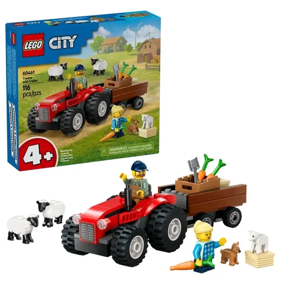 ლეგო LEGO Constructor City Red Farm Tractor with Trailer & Sheep, 2 image - TechMall.geლეგო LEGO Constructor City Red Farm Tractor with Trailer & Sheep, 2 image - TechMall.ge ,ლეგო LEGO Constructor City Red Farm Tractor with Trailer & Sheep, 2 image - TechMall.ge