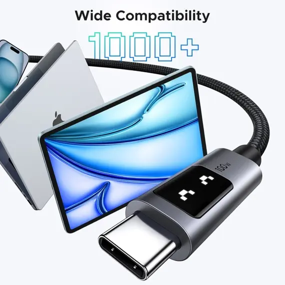 USB კაბელი UGREEN Uno L509 (35501), 100W, Type-C to Type-C, 1M, Black/Grey, 2 image - TechMall.geUSB კაბელი UGREEN Uno L509 (35501), 100W, Type-C to Type-C, 1M, Black/Grey, 2 image - TechMall.ge ,USB კაბელი UGREEN Uno L509 (35501), 100W, Type-C to Type-C, 1M, Black/Grey, 2 image - TechMall.ge
