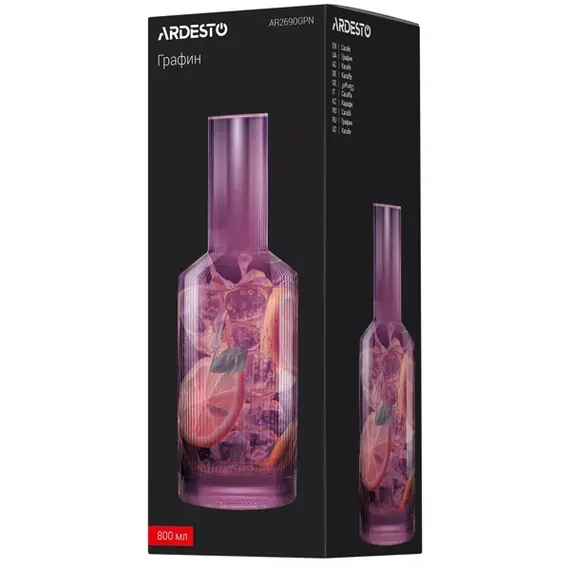 დოქი Ardesto AR2690GPN Carafe, 800ml, Decanter, Pink, 3 image - TechMall.geდოქი Ardesto AR2690GPN Carafe, 800ml, Decanter, Pink, 3 image - TechMall.ge ,დოქი Ardesto AR2690GPN Carafe, 800ml, Decanter, Pink, 3 image - TechMall.ge