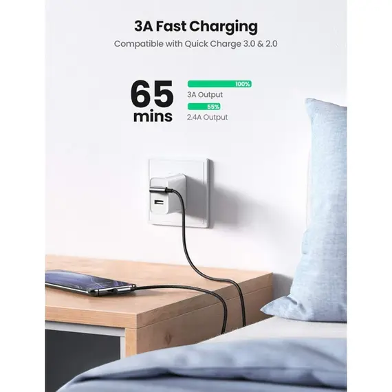 USB კაბელი UGREEN US176 (20856), 18W, USB-A to Type-C 90 Degree, 1m, Space Grey, 3 image - TechMall.geUSB კაბელი UGREEN US176 (20856), 18W, USB-A to Type-C 90 Degree, 1m, Space Grey, 3 image - TechMall.ge ,USB კაბელი UGREEN US176 (20856), 18W, USB-A to Type-C 90 Degree, 1m, Space Grey, 3 image - TechMall.ge