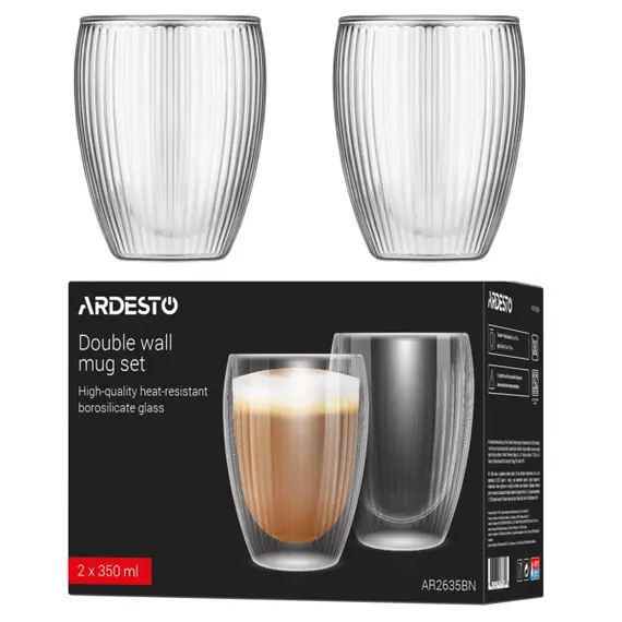 ჭიქების ნაკრები Ardesto AR2635BN, 350ml, 2pcs, Double Wall Mug Set, Transparent, 2 image - TechMall.geჭიქების ნაკრები Ardesto AR2635BN, 350ml, 2pcs, Double Wall Mug Set, Transparent, 2 image - TechMall.ge ,ჭიქების ნაკრები Ardesto AR2635BN, 350ml, 2pcs, Double Wall Mug Set, Transparent, 2 image - TechMall.ge