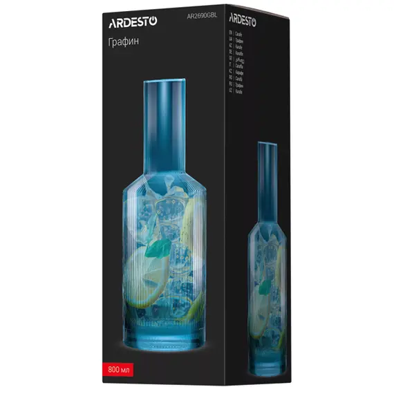 დოქი Ardesto AR2690GBL Carafe, 800ml, Decanter, Blue, 3 image - TechMall.geდოქი Ardesto AR2690GBL Carafe, 800ml, Decanter, Blue, 3 image - TechMall.ge ,დოქი Ardesto AR2690GBL Carafe, 800ml, Decanter, Blue, 3 image - TechMall.ge