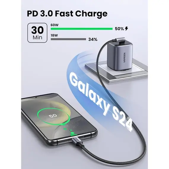USB კაბელი UGREEN US255 (50122), 60W, Type-C to Angled Type-C Round, 0.5m, Grey, 6 image - TechMall.geUSB კაბელი UGREEN US255 (50122), 60W, Type-C to Angled Type-C Round, 0.5m, Grey, 6 image - TechMall.ge ,USB კაბელი UGREEN US255 (50122), 60W, Type-C to Angled Type-C Round, 0.5m, Grey, 6 image - TechMall.ge
