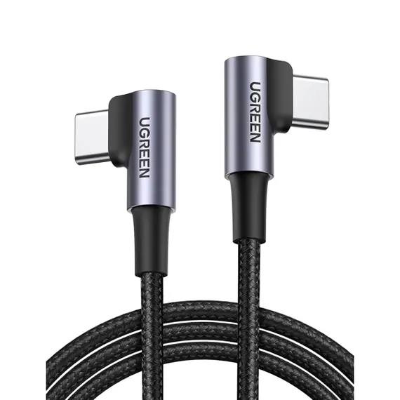 USB კაბელი UGREEN US323 (70529), 60W, Right Angle type-C to type-C Angled, 1m, Black/Grey - TechMall.geUSB კაბელი UGREEN US323 (70529), 60W, Right Angle type-C to type-C Angled, 1m, Black/Grey - TechMall.ge ,USB კაბელი UGREEN US323 (70529), 60W, Right Angle type-C to type-C Angled, 1m, Black/Grey - TechMall.ge