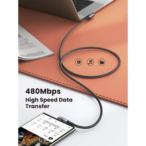 USB კაბელი UGREEN US323 (70529), 60W, Right Angle type-C to type-C Angled, 1m, Black/Grey, 5 image - TechMall.geUSB კაბელი UGREEN US323 (70529), 60W, Right Angle type-C to type-C Angled, 1m, Black/Grey, 5 image - TechMall.ge ,USB კაბელი UGREEN US323 (70529), 60W, Right Angle type-C to type-C Angled, 1m, Black/Grey, 5 image - TechMall.ge